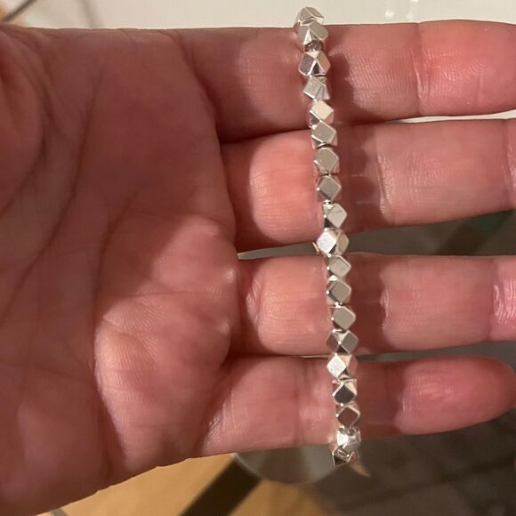 The Geo Tennis Bracelet in Tibetan Silver 925 - Picture 6 of 8